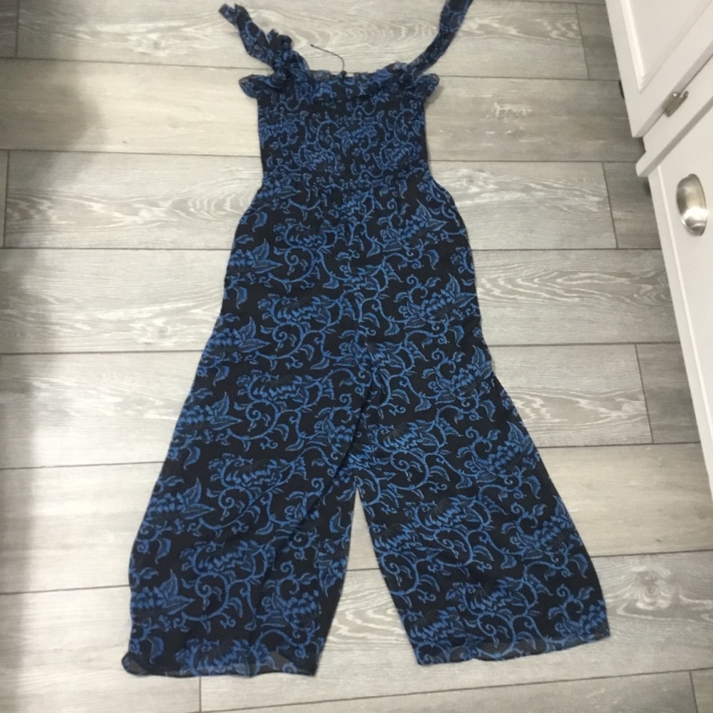NWOT Whistles Blue Bali Jumpsuit size US 2 Resort Vacation Cruise - Picture 4 of 12
